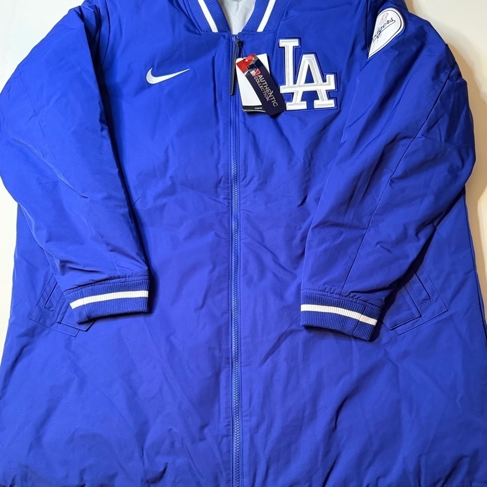 NWT Nike LA Los Angeles Dodgers Baseball Dugout Full Zip Jacket Coat Mens XL